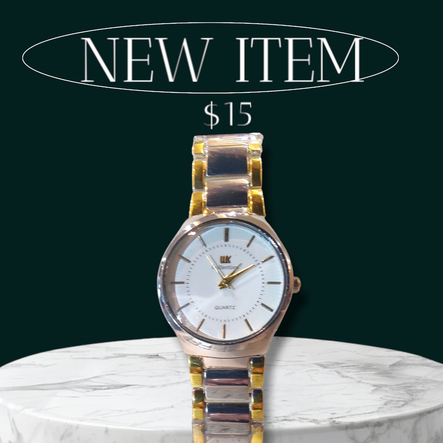 Couple Watch Set – Silver & Gold | Quartz Movement | Gift for Him & Her